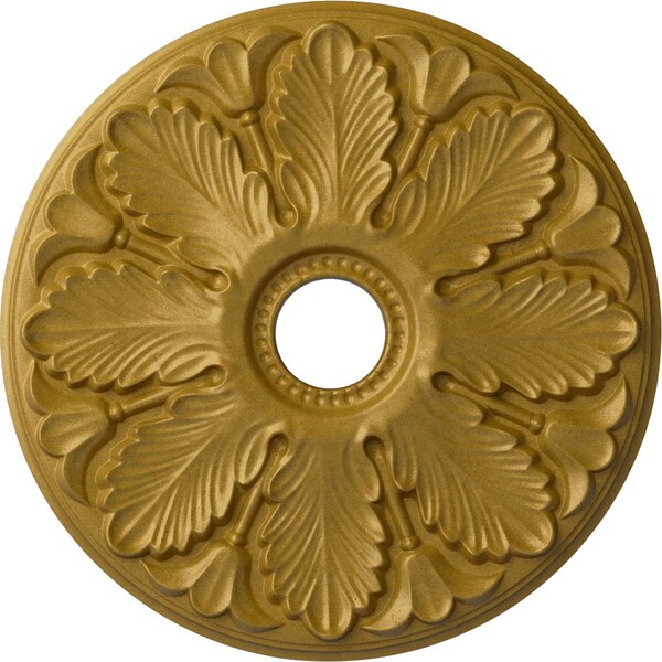 Ekena Millwork Milan Ceiling Medallion (Fits Canopies up to 4 5/8"), 24 1/2"OD x 3 1/2"ID x 1"P, Pharaohs Gold CM24MIPGS - main
